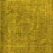 Square Oriental Yellow Industrial Rug, urb1807yw