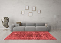 Machine Washable Oriental Red Industrial Rug, wshurb1808red