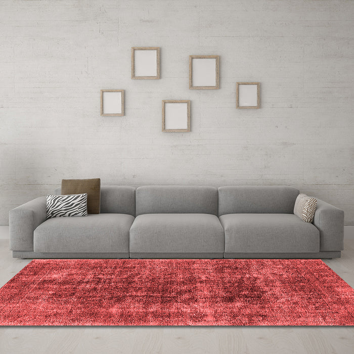 Industrial Red Washable Rugs