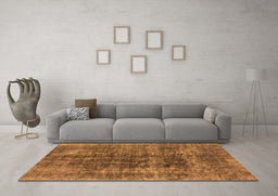 Machine Washable Oriental Orange Industrial Area Rugs in a Living Room, wshurb1808org
