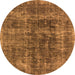 Round Oriental Orange Industrial Rug, urb1808org