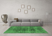 Machine Washable Oriental Emerald Green Industrial Rug, wshurb1808emgrn