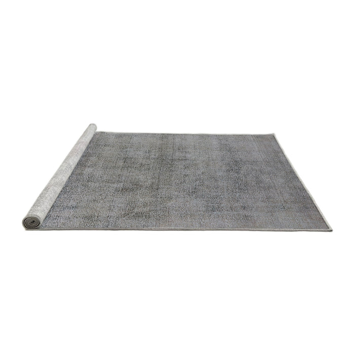 Sideview of Machine Washable Industrial Modern Dark Gray Rug, wshurb1809