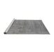 Sideview of Machine Washable Industrial Modern Dark Gray Rug, wshurb1809