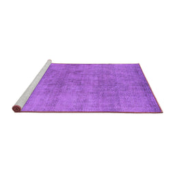 Sideview of Machine Washable Oriental Purple Industrial Area Rugs, wshurb1809pur