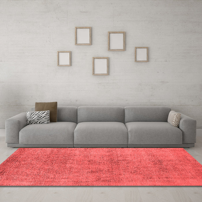 Industrial Red Washable Rugs