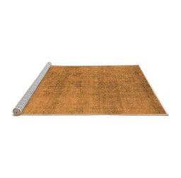 Sideview of Machine Washable Oriental Orange Industrial Area Rugs, wshurb1809org