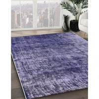 Mid-Century Modern Purple Oriental Rug, urb1810