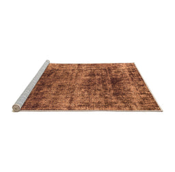 Sideview of Machine Washable Oriental Orange Industrial Area Rugs, wshurb1810org