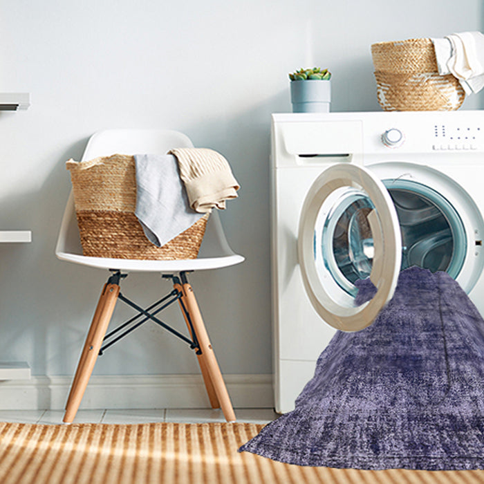 Machine Washable Industrial Modern Medium Purple Rug in a Washing Machine, wshurb1810