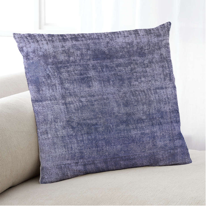 Lifestyle Image of Mid-Century Modern Urban Square Medium Purple Throw Pillow, 18 inch by 18 inch, pwurb1810