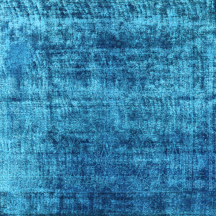 Square Oriental Light Blue Industrial Rug, urb1810lblu