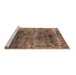 Sideview of Machine Washable Oriental Brown Industrial Rug, wshurb1810brn
