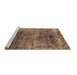 Sideview of Machine Washable Oriental Brown Industrial Rug, wshurb1810brn