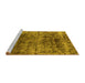 Sideview of Machine Washable Oriental Yellow Industrial Rug, wshurb1810yw