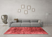 Industrial Red Washable Rugs