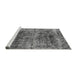 Sideview of Machine Washable Oriental Gray Industrial Rug, wshurb1810gry