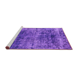 Sideview of Machine Washable Oriental Purple Industrial Area Rugs, wshurb1810pur