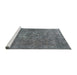 Sideview of Machine Washable Industrial Modern Gray Rug, wshurb1811