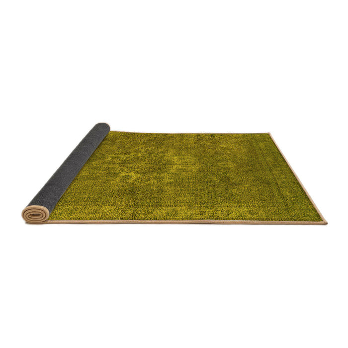Sideview of Oriental Yellow Industrial Rug, urb1811yw