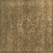 Square Oriental Brown Industrial Rug, urb1811brn