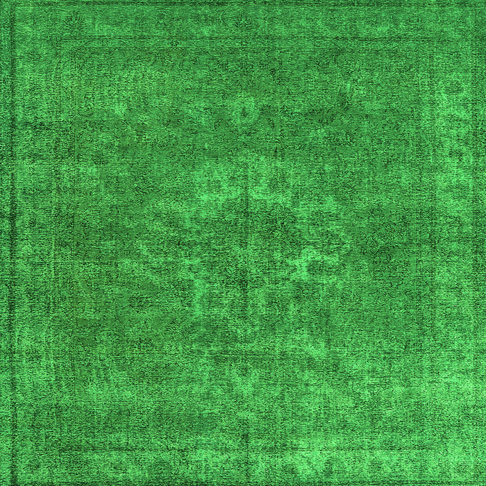 Square Oriental Green Industrial Rug, urb1811grn