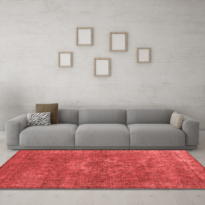 Industrial Red Washable Rugs