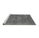 Sideview of Machine Washable Oriental Gray Industrial Rug, wshurb1811gry