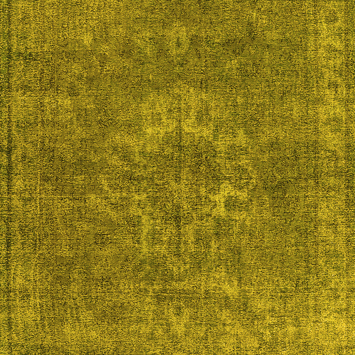 Machine Washable Oriental Yellow Industrial Rug, wshurb1811yw
