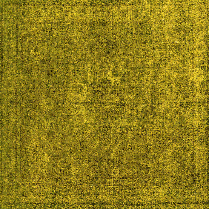 Square Oriental Yellow Industrial Rug, urb1811yw