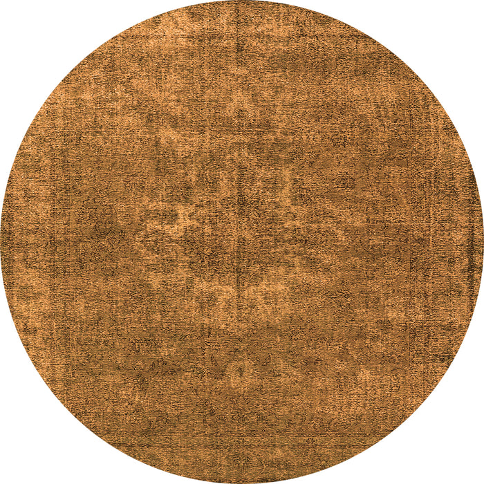 Round Oriental Orange Industrial Rug, urb1811org