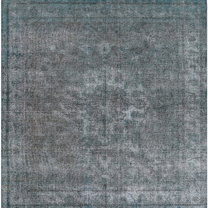 Square Machine Washable Industrial Modern Gray Rug, wshurb1811