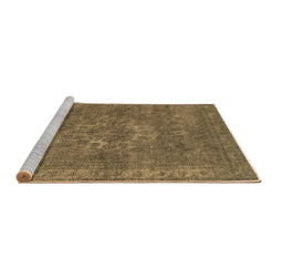Sideview of Machine Washable Oriental Brown Industrial Rug, wshurb1811brn