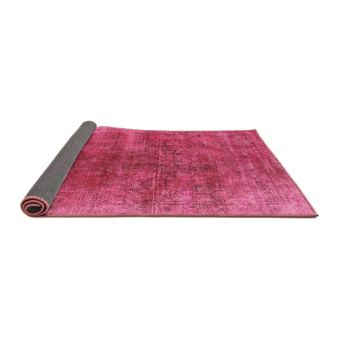 Sideview of Mid-Century Modern Violet Red Pink Oriental Rug, urb1812