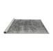 Sideview of Machine Washable Oriental Gray Industrial Rug, wshurb1812gry