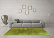 Machine Washable Oriental Green Industrial Area Rugs in a Living Room,, wshurb1812grn