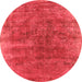 Round Oriental Orange Industrial Rug, urb1812org