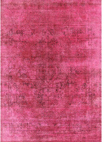 Machine Washable Industrial Modern Violet Red Pink Rug, wshurb1812