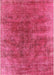 Machine Washable Industrial Modern Violet Red Pink Rug, wshurb1812