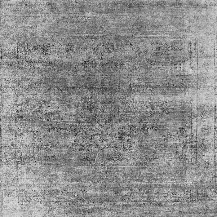 Square Machine Washable Oriental Gray Industrial Rug, wshurb1812gry