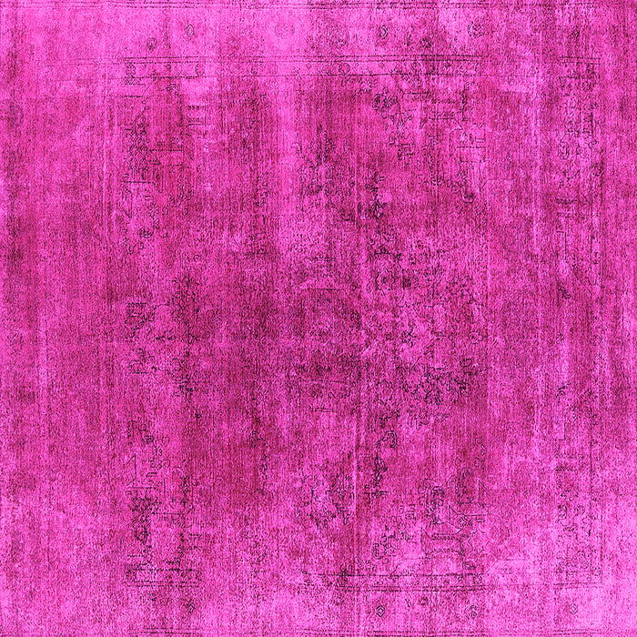 Square Machine Washable Oriental Pink Industrial Rug, wshurb1812pnk