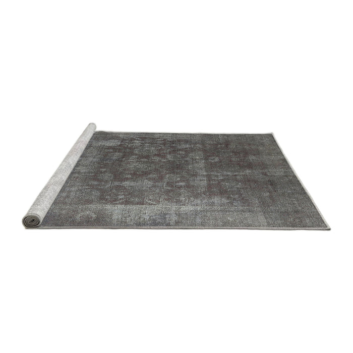 Sideview of Machine Washable Industrial Modern Gray Rug, wshurb1813