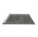 Sideview of Machine Washable Oriental Gray Industrial Rug, wshurb1813gry