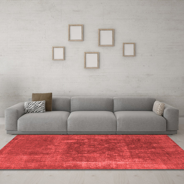 Industrial Red Washable Rugs