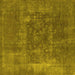 Square Oriental Yellow Industrial Rug, urb1813yw