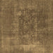 Square Oriental Brown Industrial Rug, urb1813brn