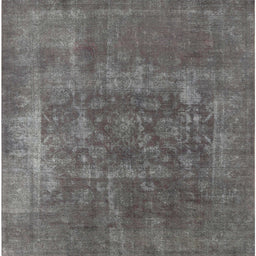 Square Machine Washable Industrial Modern Gray Rug, wshurb1813
