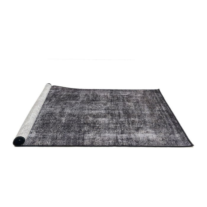 Sideview of Machine Washable Industrial Modern Gray Rug, wshurb1814