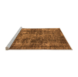 Sideview of Machine Washable Oriental Orange Industrial Area Rugs, wshurb1814org