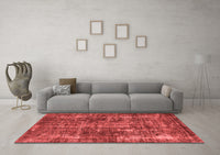 Machine Washable Oriental Red Industrial Rug, wshurb1814red